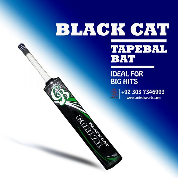 CB Black Cat Rawlakot Wood Tape Ball Cricket Bat ☑️Length: 35 inch ☑️Width : 4.4 inch ☑️Weight : 800 to 850 grams ☑️Double Pressed Wood ( Full combination for Smashing) ☑️Full Cane Handle Super comfortable Grip